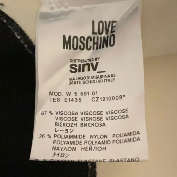 Love Moschino Scalloped Mini Dress Size 4 NWT - Picture 7 of 7